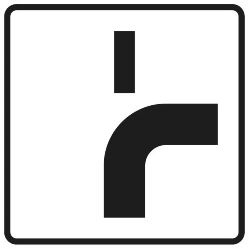 Verkehrszeichen VZ1002-22 Verlauf der Vorfahrtstraße