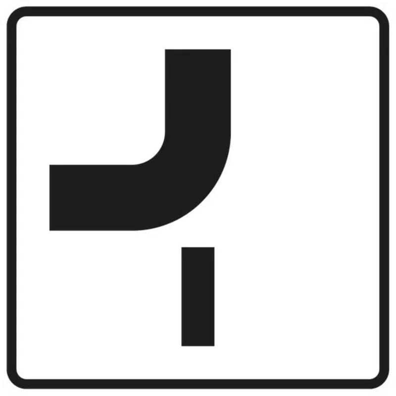 Verkehrszeichen VZ1002-14 Verlauf der Vorfahrtstraße