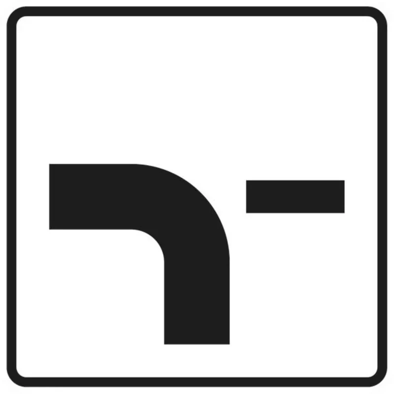 Verkehrszeichen VZ1002-13 Verlauf der Vorfahrtstraße