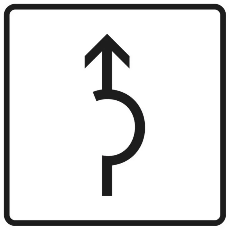 Verkehrszeichen VZ1000-34 Umleitungsbeschilderung Halbkreis