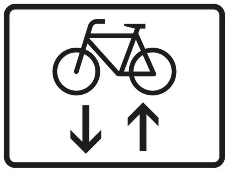 Verkehrszeichen VZ1000-33 Radverkehr im Gegenverkehr
