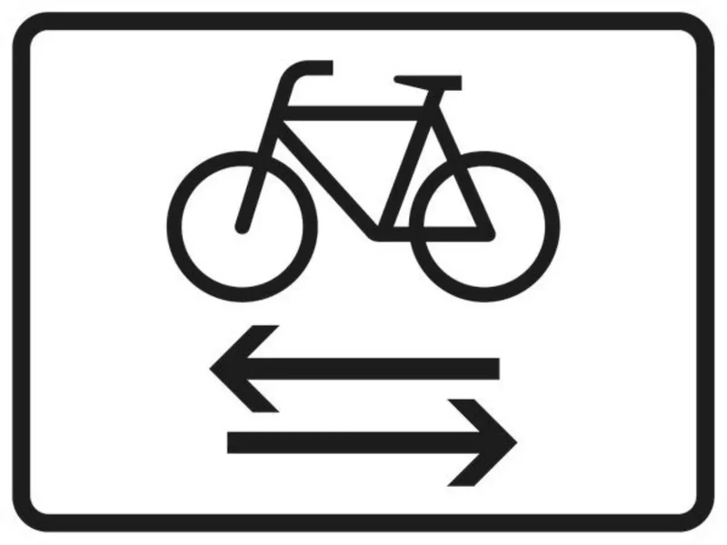 Verkehrszeichen VZ1000-32 Radverkehr kreuzt von links nach rechts