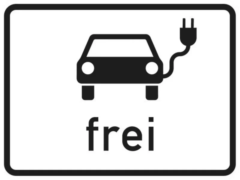 Verkehrszeichen VZ1024-20 Elektrisch betriebene Fahrzeuge frei