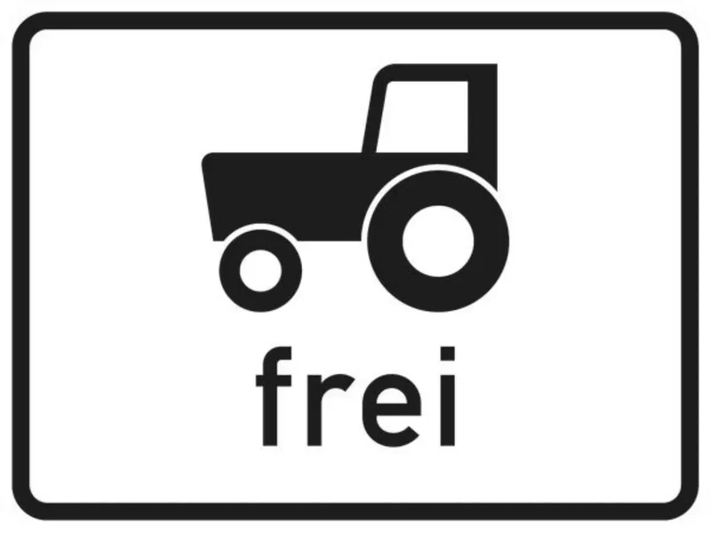 Verkehrszeichen VZ1024-17 Kraftfahrzeuge und Züge, die nicht schneller als 25 km/h fahren können oder dürfen, frei