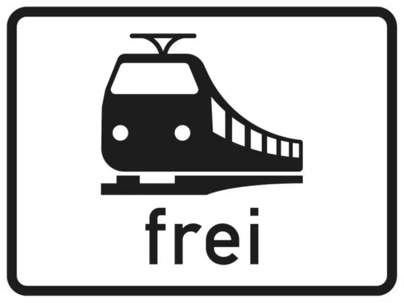 Verkehrszeichen VZ1024-15 Schienenbahnen frei