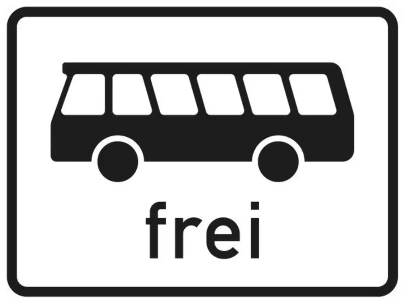 Verkehrszeichen VZ1024-14 Kraftomnibusse frei