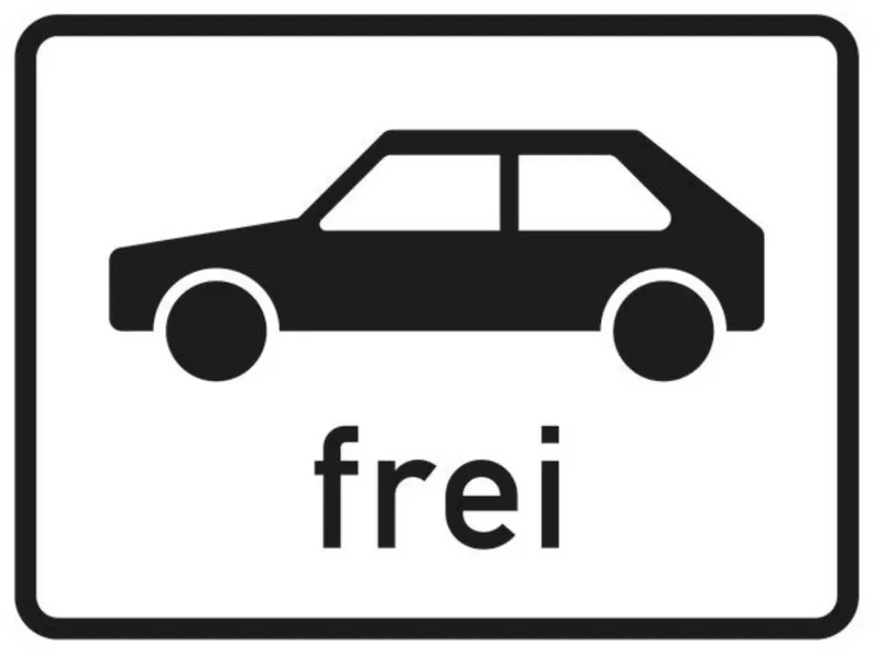Verkehrszeichen VZ1024-10 Personenkraftwagen frei