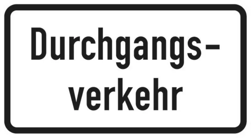 Verkehrszeichen VZ1053-36 Durchgangsverkehr