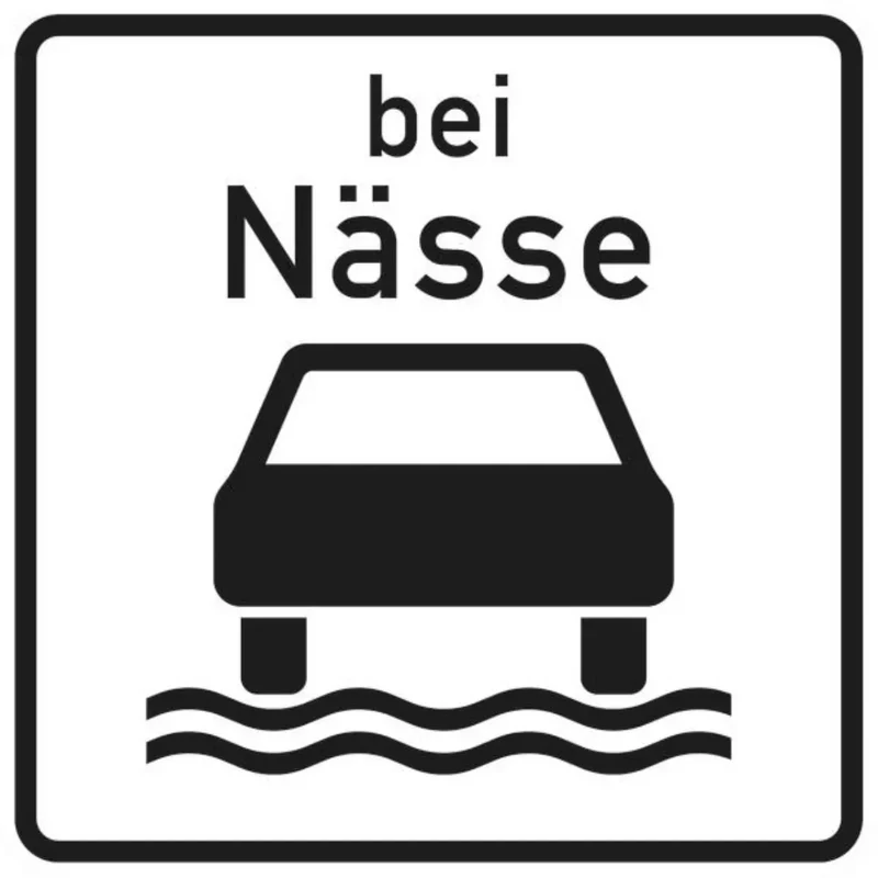 Verkehrszeichen VZ1053-35 Bei Nässe