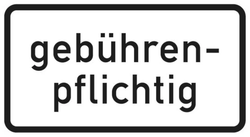 Verkehrszeichen VZ1053-32 Gebührenpflichtig