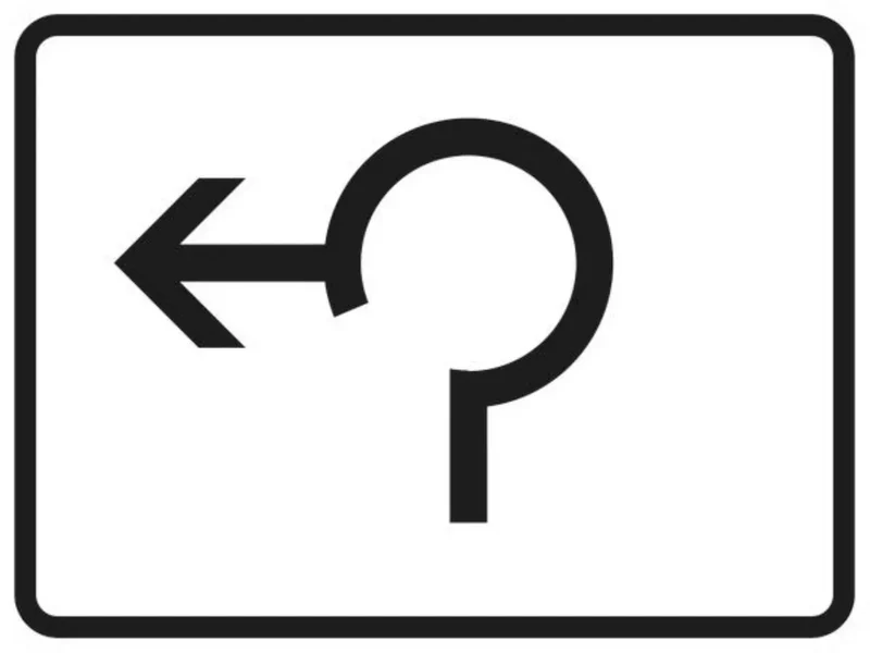 Verkehrszeichen VZ1000-13 Umleitungsbeschilderung Dreiviertelkreis