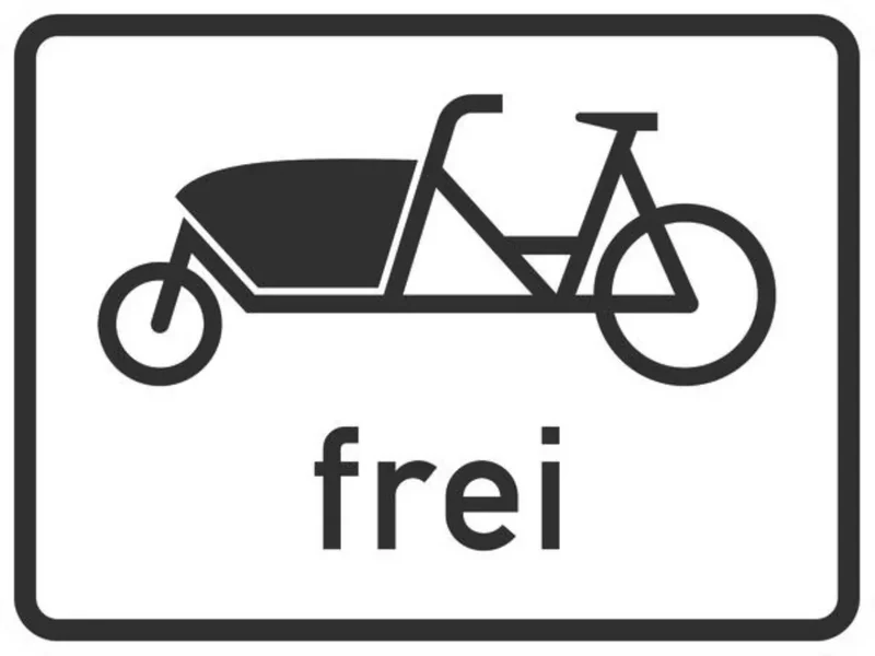 Verkehrszeichen VZ1022-17 Lastenfahrräder frei