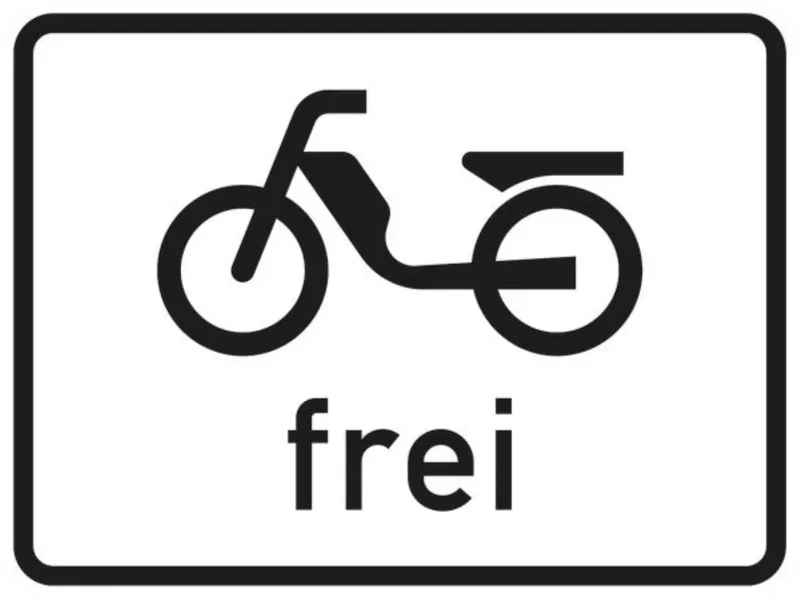 Verkehrszeichen VZ1022-11 Mofas frei