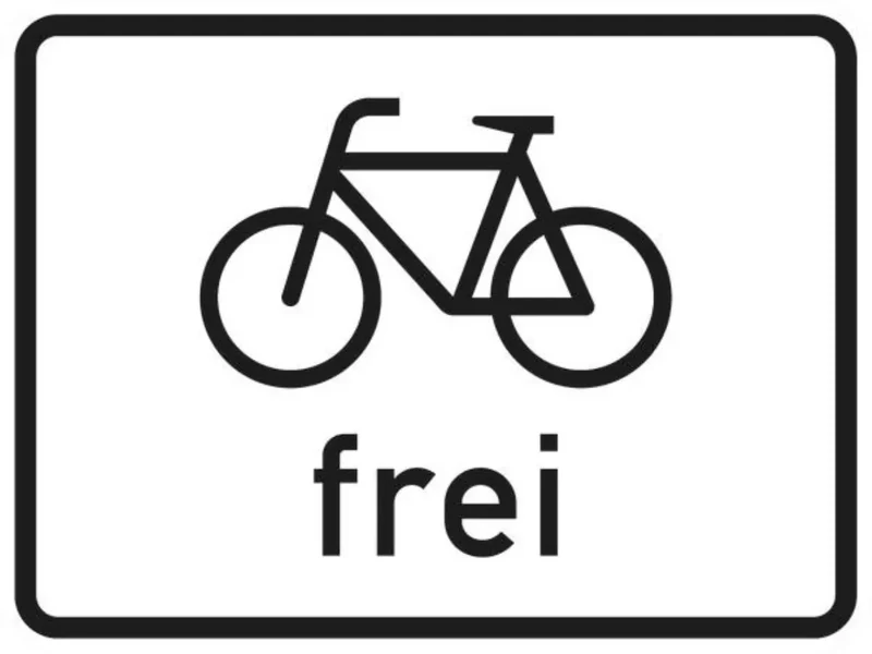 Verkehrszeichen VZ1022-10 Radverkehr frei