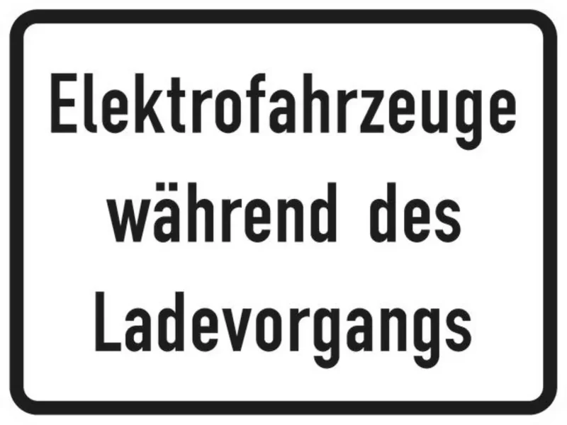 Verkehrszeichen VZ1050-32 Elektrofahrzeuge während des Ladevorgangs