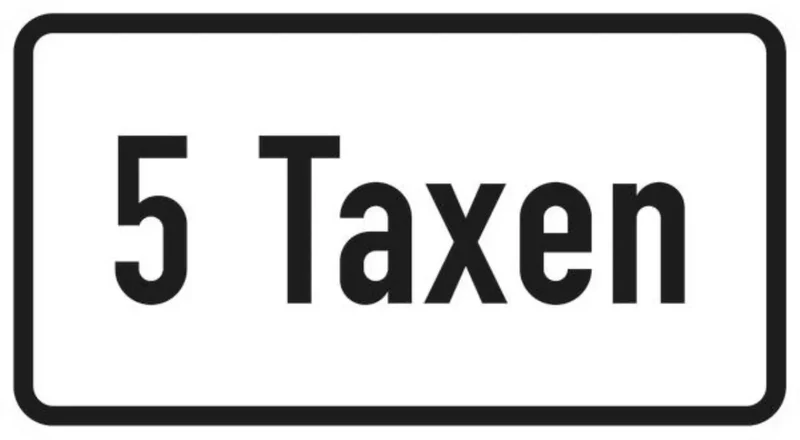 Verkehrszeichen VZ1050-31 … Taxen