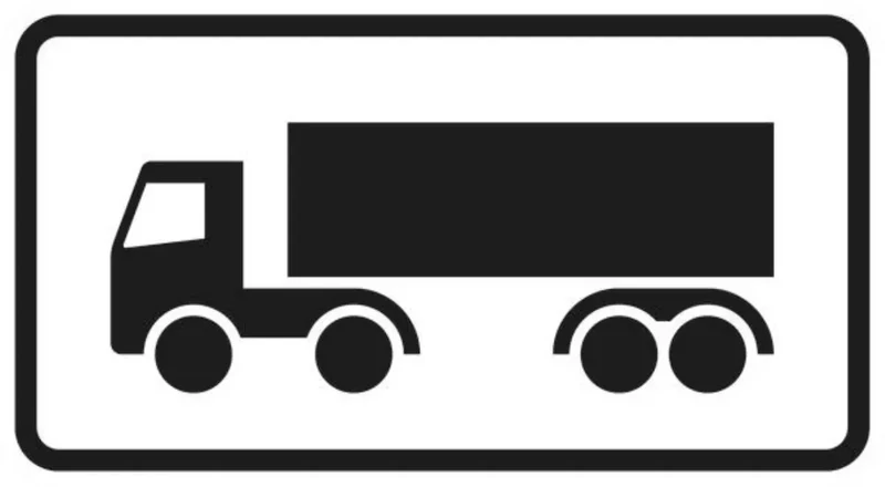 Verkehrszeichen VZ1048-14 Nur Sattelkraftfahrzeuge