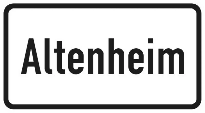 Verkehrszeichen VZ1012-52 Altenheim