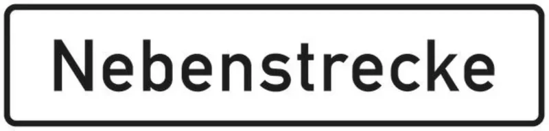 Verkehrszeichen VZ1012-38 Nebenstrecke