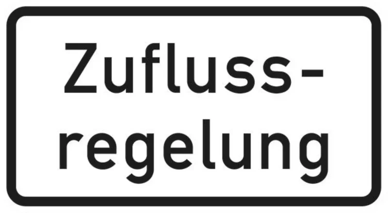 Verkehrszeichen VZ1012-37 Zuflussregelung
