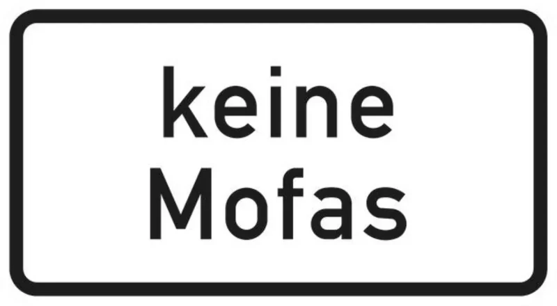 Verkehrszeichen VZ1012-33 Keine Mofas