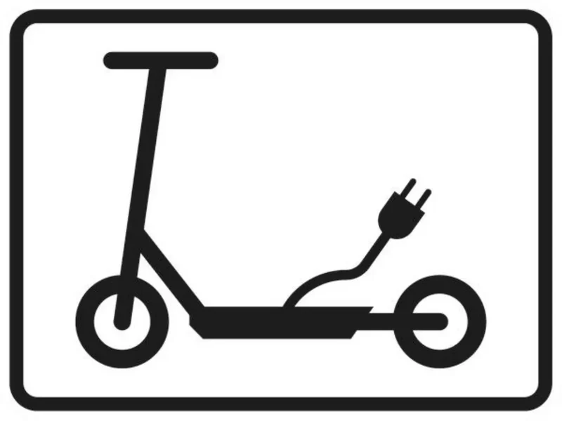 Verkehrszeichen VZ1010-68 Elektrokleinstfahrzeuge im Sinne der Elektrokleinstfahrzeuge-Verordnung (eKFV)