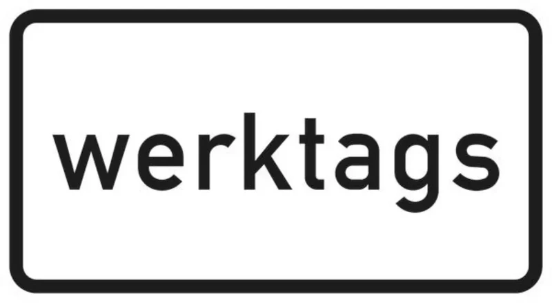 Verkehrszeichen VZ1042-30 Zeitliche Beschränkung