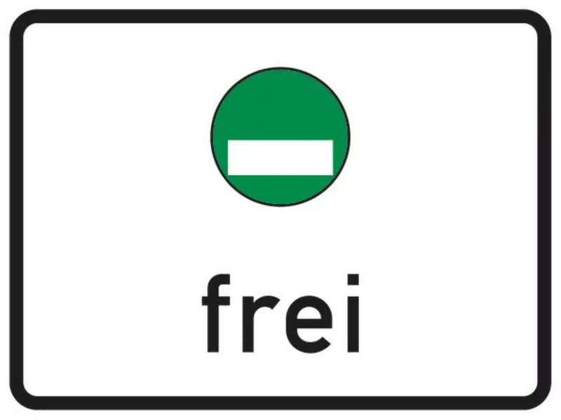 Verkehrszeichen VZ1031-52 Freistellung vom Verkehrsverbot nach § 40 Absatz 1 des Bundes-Immissionsschutzgesetzes. Grüne Plakette frei