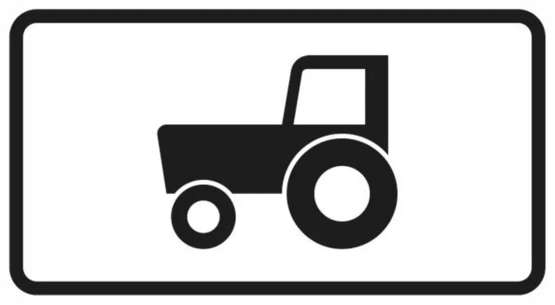 Verkehrszeichen VZ1010-61 Kraftfahrzeuge und Züge, die nicht schneller als 25 km/h fahren können oder dürfen