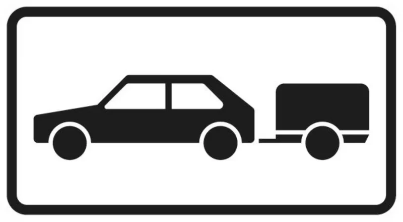 Verkehrszeichen VZ1010-59 Personenkraftwagen mit Anhänger