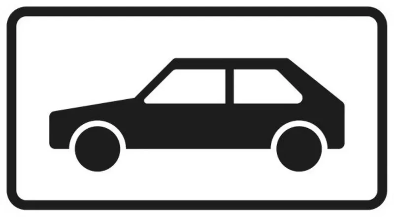 Verkehrszeichen VZ1010-58 Personenkraftwagen