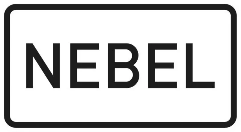 Verkehrszeichen VZ1007-61 Nebel
