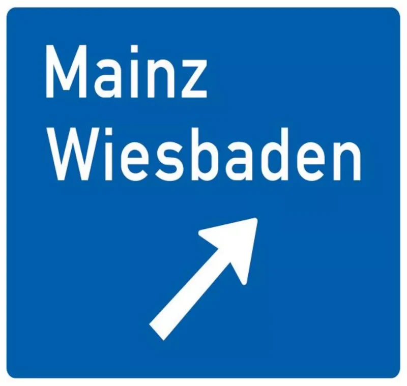 Verkehrszeichen VZ332 Ausfahrttafel auf der Autobahn (diese Nummer trug das Zeichen bereits vor 1992), bisher Zeichen 332-20
