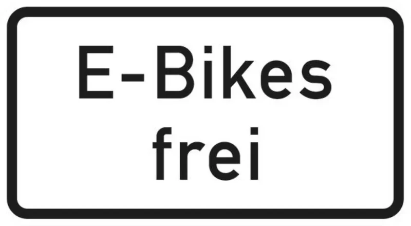 Verkehrszeichen VZ1026-63 E-Bikes frei