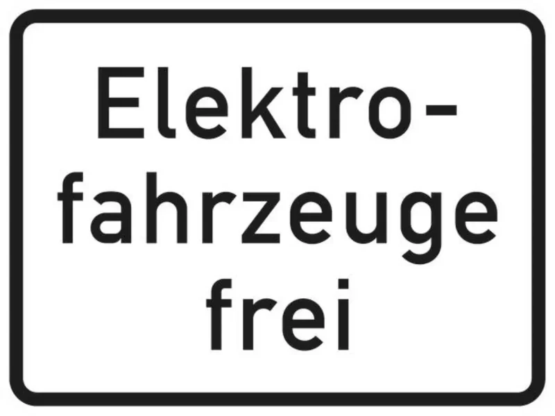 Verkehrszeichen VZ1026-61 Elektrofahrzeuge frei