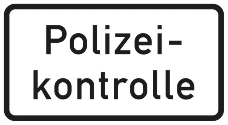 Verkehrszeichen VZ1007-58 Polizeikontrolle