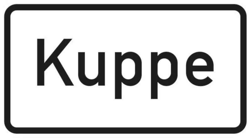 Verkehrszeichen VZ1007-57 Kuppe