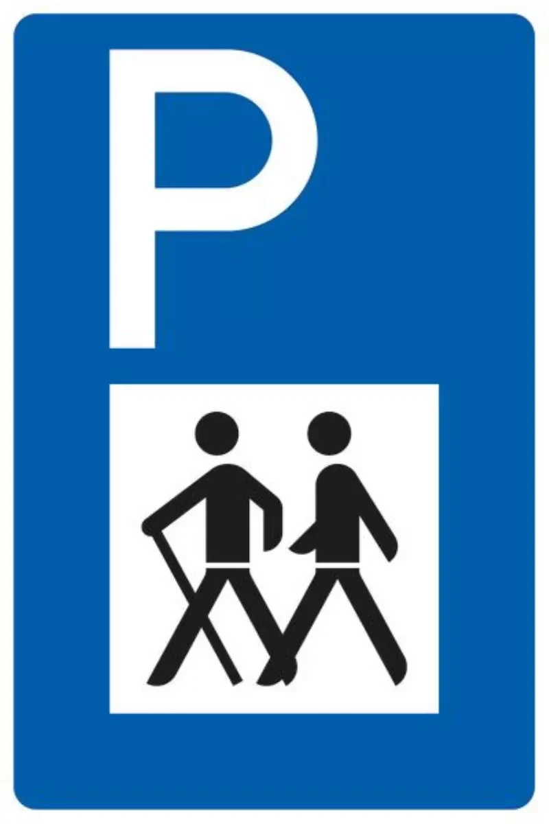 Verkehrszeichen VZ317 Wandererparkplatz