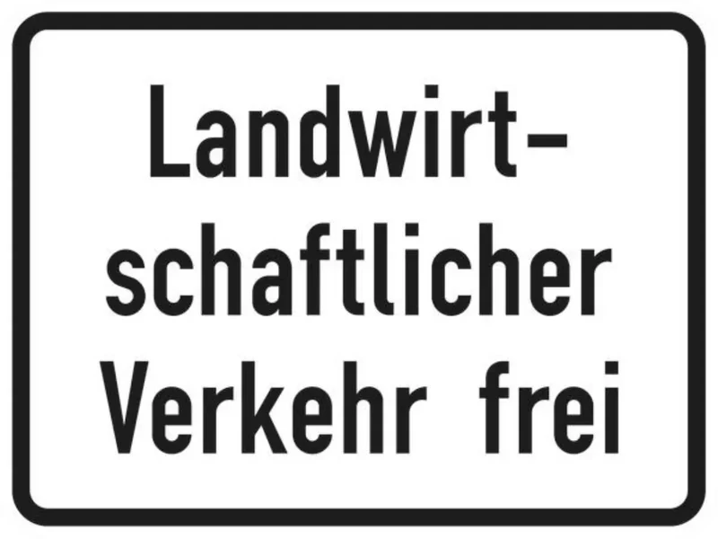 Verkehrszeichen VZ1026-36 Landwirtschaftlicher Verkehr frei