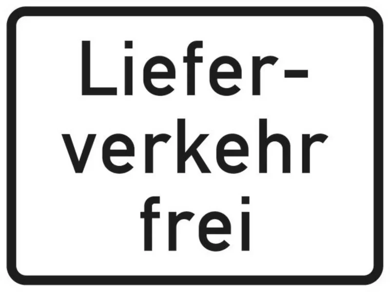 Verkehrszeichen VZ1026-35 Lieferverkehr frei