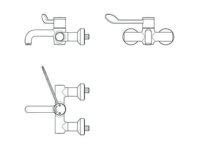 IDEAL STANDARD Schnittmodel Wand-WT-Thermostat CERAPLUS 2, Ausladung 240 mm, Chrom