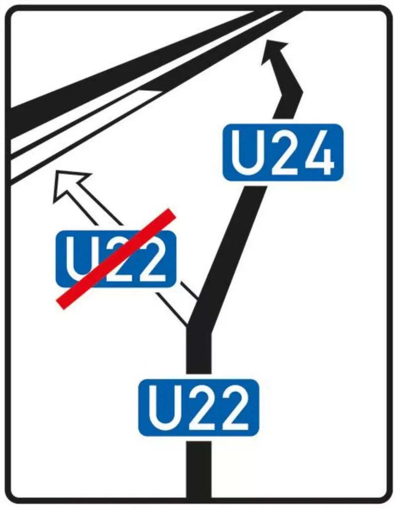 Verkehrszeichen VZ466 Weiterführende Bedarfsumleitung