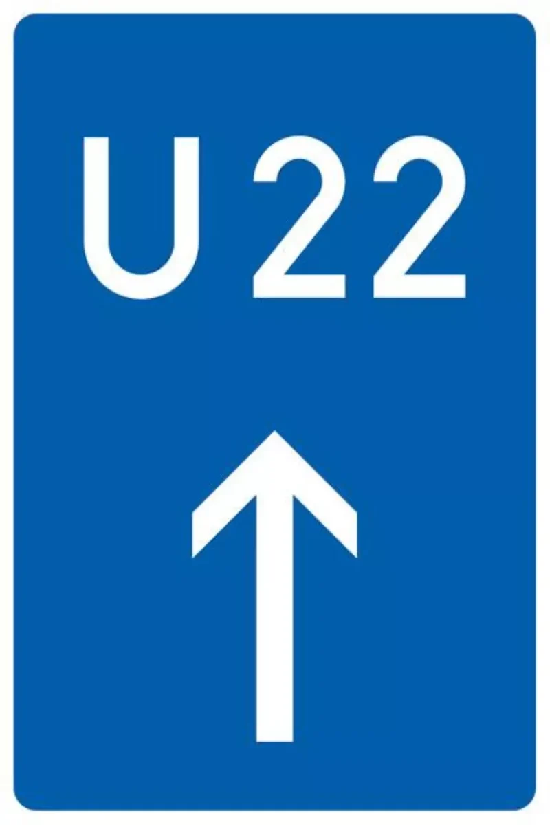 Verkehrszeichen VZ460-30 Bedarfsumleitung, geradeaus