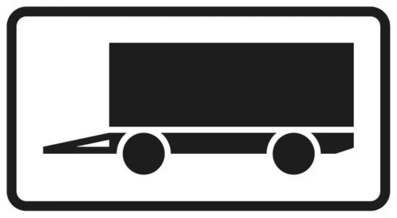 Verkehrszeichen VZ1010-12 Kennzeichnung von Parkflächen auf denen Anhänger auch länger als 14 Tage parken dürfen
