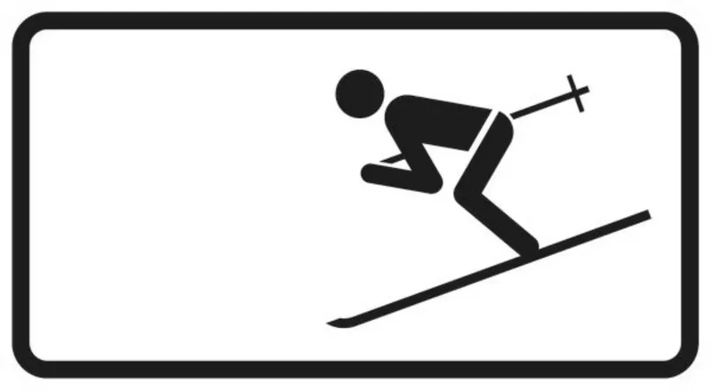 Verkehrszeichen VZ1010-11 Wintersport erlaubt