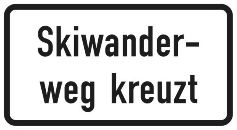 Verkehrszeichen VZ1007-56 Skiwanderweg kreuzt