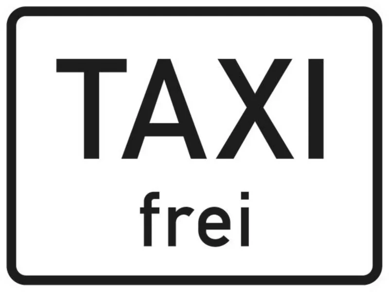 Verkehrszeichen VZ1026-30 Taxi frei