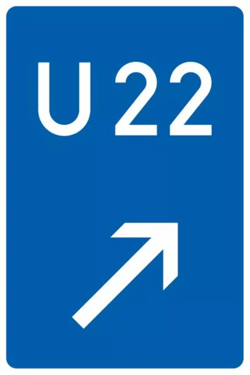 Verkehrszeichen VZ460-22 Bedarfsumleitung, rechts einordnen