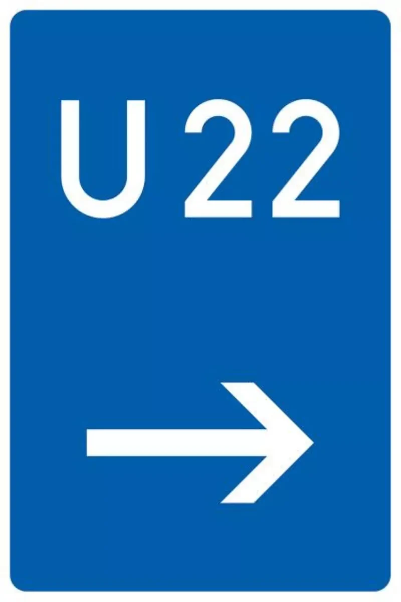 Verkehrszeichen VZ460-21 Bedarfsumleitung, hier rechts