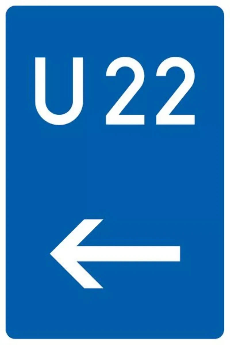 Verkehrszeichen VZ460-11 Bedarfsumleitung, hier links